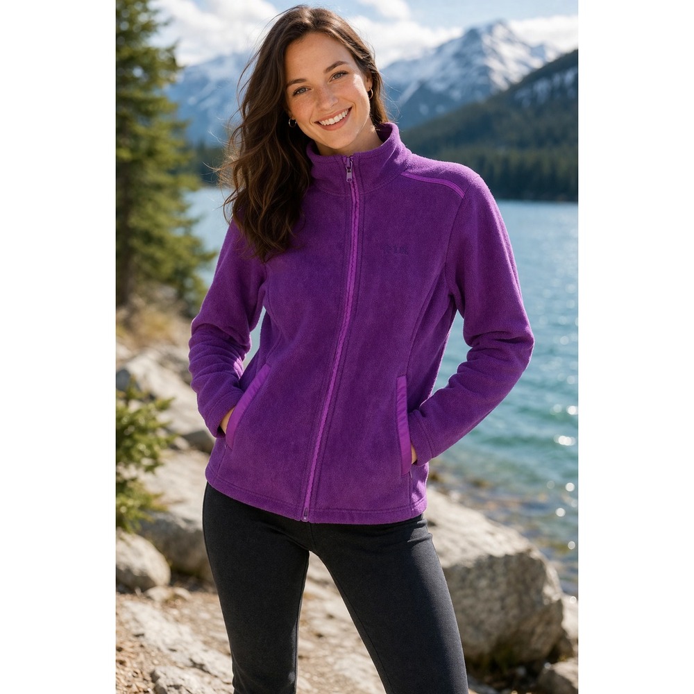 Patagonia Women's Small Capilene Fleece Jacket Purple Full‎ Zip Outdoor Gorpcore